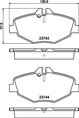 HELLA PAGID 8DB 355 018-731 - Komplet Pločica, disk-kočnica www.molydon.hr