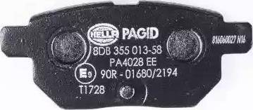 HELLA PAGID 8DB 355 013-581 - Komplet Pločica, disk-kočnica www.molydon.hr