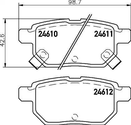 HELLA PAGID 8DB 355 013-581 - Komplet Pločica, disk-kočnica www.molydon.hr