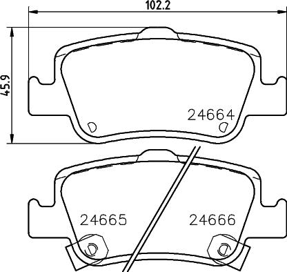 HELLA PAGID 8DB 355 013-571 - Komplet Pločica, disk-kočnica www.molydon.hr