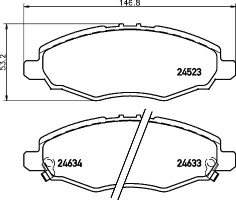 HELLA PAGID 8DB 355 013-181 - Komplet Pločica, disk-kočnica www.molydon.hr