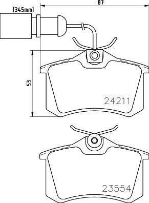 HELLA PAGID 8DB 355 013-131 - Komplet Pločica, disk-kočnica www.molydon.hr