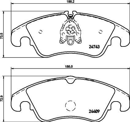 HELLA PAGID 8DB 355 013-751 - Komplet Pločica, disk-kočnica www.molydon.hr