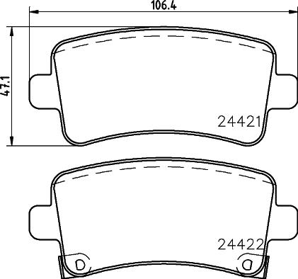 HELLA PAGID 8DB 355 012-991 - Komplet Pločica, disk-kočnica www.molydon.hr