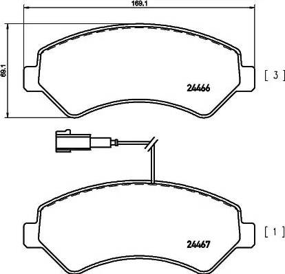 HELLA PAGID 8DB 355 012-921 - Komplet Pločica, disk-kočnica www.molydon.hr