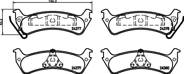 HELLA PAGID 8DB 355 012-491 - Komplet Pločica, disk-kočnica www.molydon.hr