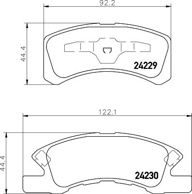 HELLA PAGID 8DB 355 012-051 - Komplet Pločica, disk-kočnica www.molydon.hr