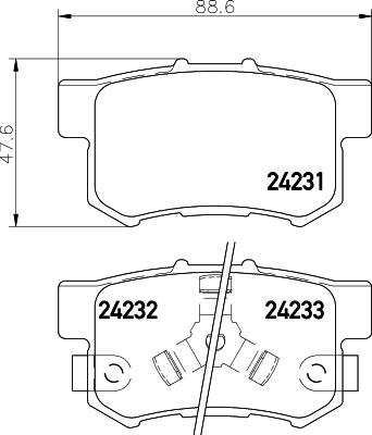 HELLA PAGID 8DB 355 012-061 - Komplet Pločica, disk-kočnica www.molydon.hr