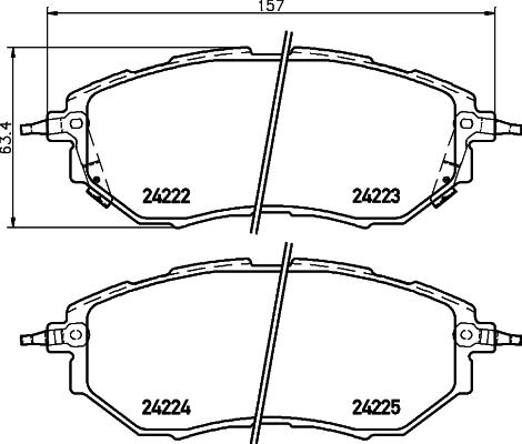 HELLA PAGID 8DB 355 012-031 - Komplet Pločica, disk-kočnica www.molydon.hr