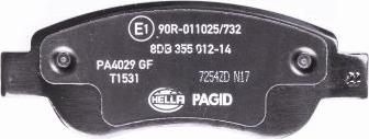 HELLA PAGID 8DB 355 012-141 - Komplet Pločica, disk-kočnica www.molydon.hr