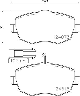 HELLA PAGID 8DB 355 012-851 - Komplet Pločica, disk-kočnica www.molydon.hr