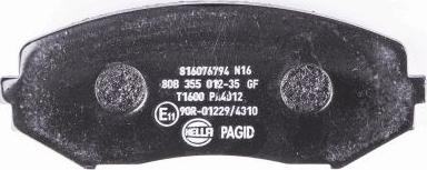 HELLA PAGID 8DB 355 012-351 - Komplet Pločica, disk-kočnica www.molydon.hr