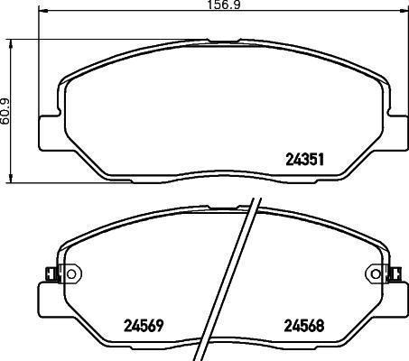 HELLA PAGID 8DB 355 024-401 - Komplet Pločica, disk-kočnica www.molydon.hr