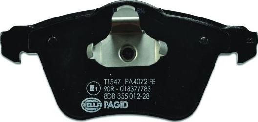 HELLA PAGID 8DB 355 012-281 - Komplet Pločica, disk-kočnica www.molydon.hr