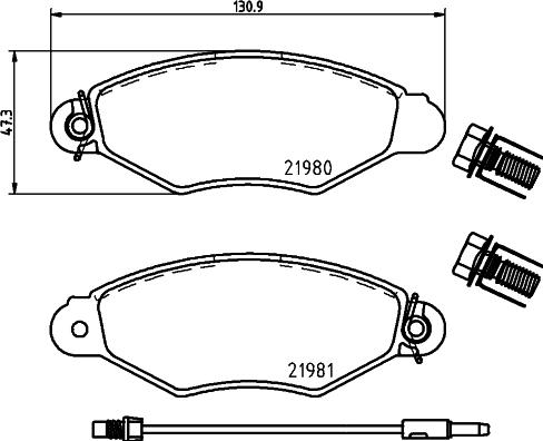 HELLA PAGID 8DB 355 019-301 - Komplet Pločica, disk-kočnica www.molydon.hr