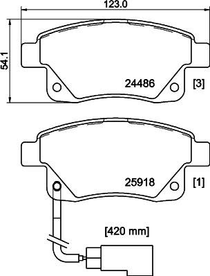 HELLA PAGID 8DB 355 012-781 - Komplet Pločica, disk-kočnica www.molydon.hr