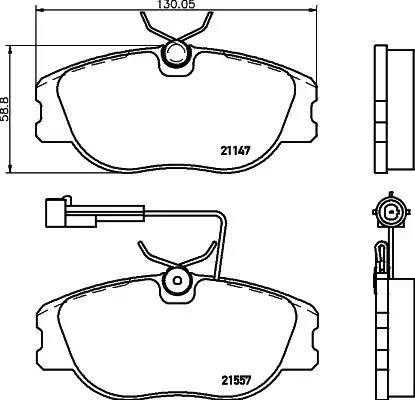 HELLA PAGID 8DB 355 017-961 - Komplet Pločica, disk-kočnica www.molydon.hr