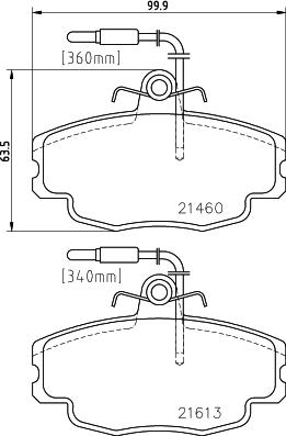 HELLA PAGID 8DB 355 017-981 - Komplet Pločica, disk-kočnica www.molydon.hr