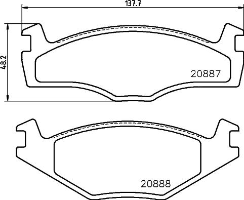 HELLA PAGID 8DB 355 017-501 - Komplet Pločica, disk-kočnica www.molydon.hr