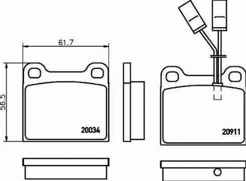 HELLA PAGID 8DB 355 017-531 - Komplet Pločica, disk-kočnica www.molydon.hr