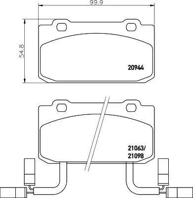 HELLA PAGID 8DB 355 017-571 - Komplet Pločica, disk-kočnica www.molydon.hr