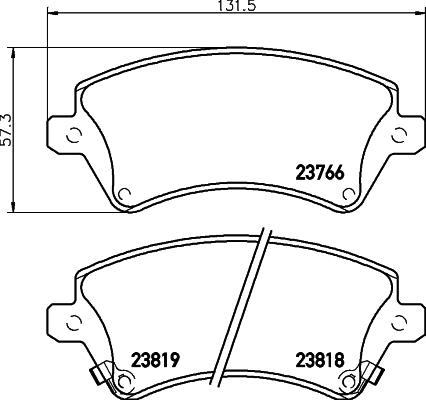 HELLA PAGID 8DB 355 017-241 - Komplet Pločica, disk-kočnica www.molydon.hr