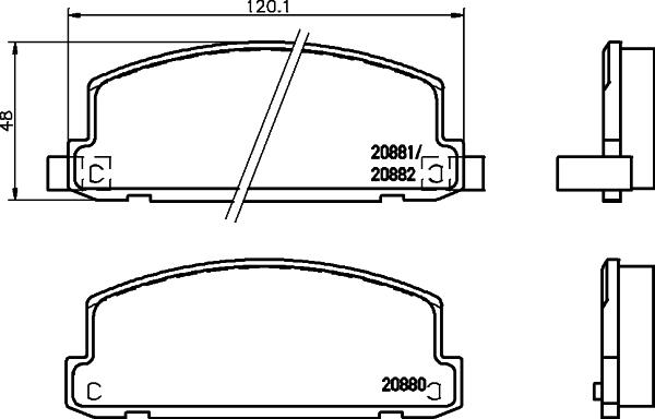 HELLA PAGID 8DB 355 039-581 - Komplet Pločica, disk-kočnica www.molydon.hr