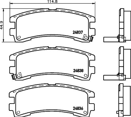 HELLA PAGID 8DB 355 039-641 - Komplet Pločica, disk-kočnica www.molydon.hr