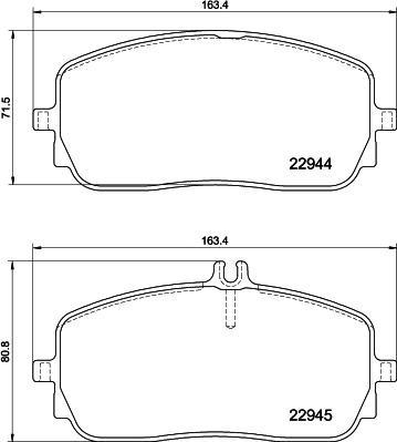 HELLA PAGID 8DB 355 039-011 - Komplet Pločica, disk-kočnica www.molydon.hr