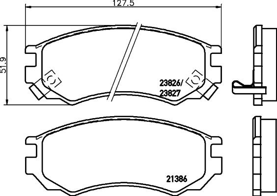 HELLA PAGID 8DB 355 036-601 - Komplet Pločica, disk-kočnica www.molydon.hr