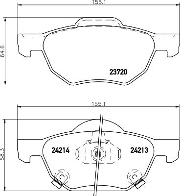 HELLA PAGID 8DB 355 030-191 - Komplet Pločica, disk-kočnica www.molydon.hr