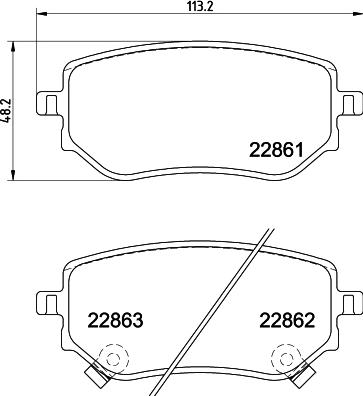 HELLA PAGID 8DB 355 037-951 - Komplet Pločica, disk-kočnica www.molydon.hr