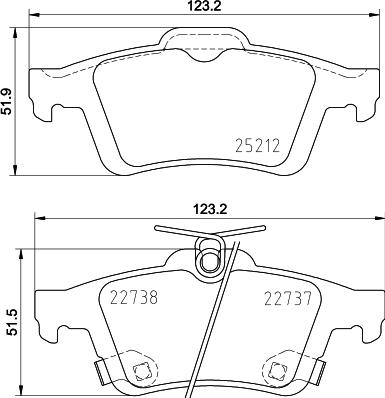 HELLA PAGID 8DB 355 037-661 - Komplet Pločica, disk-kočnica www.molydon.hr