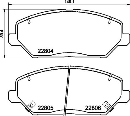 HELLA PAGID 8DB 355 037-881 - Komplet Pločica, disk-kočnica www.molydon.hr