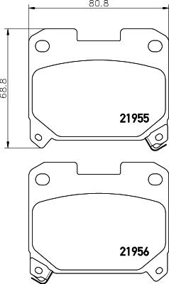 HELLA PAGID 8DB 355 029-001 - Komplet Pločica, disk-kočnica www.molydon.hr