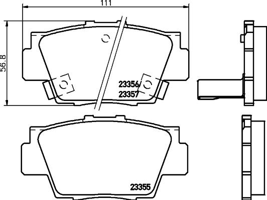 HELLA PAGID 8DB 355 029-031 - Komplet Pločica, disk-kočnica www.molydon.hr