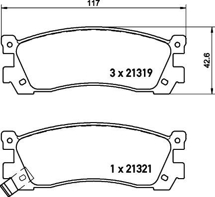 HELLA PAGID 8DB 355 029-881 - Komplet Pločica, disk-kočnica www.molydon.hr