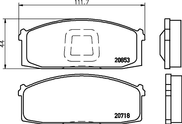 HELLA PAGID 8DB 355 029-271 - Komplet Pločica, disk-kočnica www.molydon.hr