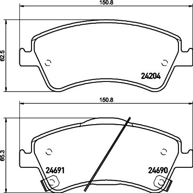 HELLA PAGID 8DB 355 029-721 - Komplet Pločica, disk-kočnica www.molydon.hr