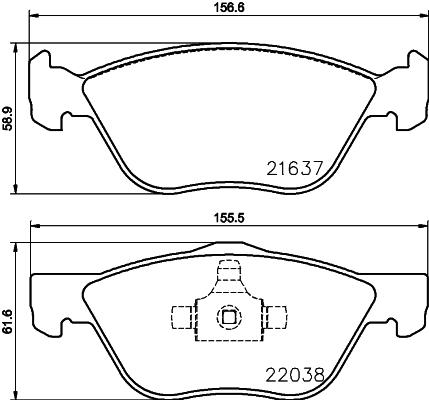 HELLA PAGID 8DB 355 024-931 - Komplet Pločica, disk-kočnica www.molydon.hr