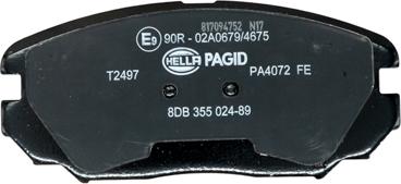 HELLA PAGID 8DB 355 024-891 - Komplet Pločica, disk-kočnica www.molydon.hr