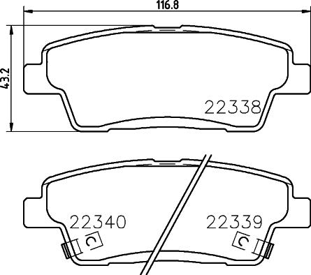 HELLA PAGID 8DB 355 024-841 - Komplet Pločica, disk-kočnica www.molydon.hr