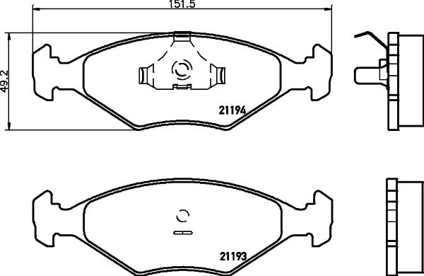 HELLA PAGID 8DB 355 024-761 - Komplet Pločica, disk-kočnica www.molydon.hr