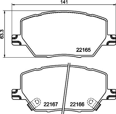 HELLA PAGID 8DB 355 025-901 - Komplet Pločica, disk-kočnica www.molydon.hr