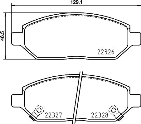 HELLA PAGID 8DB 355 025-451 - Komplet Pločica, disk-kočnica www.molydon.hr