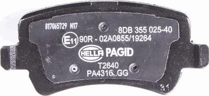 HELLA PAGID 8DB 355 025-401 - Komplet Pločica, disk-kočnica www.molydon.hr