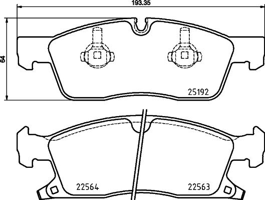 HELLA PAGID 8DB 355 025-541 - Komplet Pločica, disk-kočnica www.molydon.hr