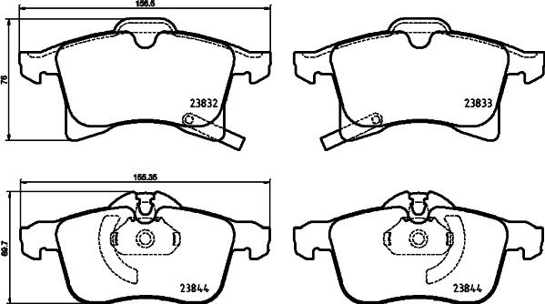 HELLA PAGID 8DB 355 025-191 - Komplet Pločica, disk-kočnica www.molydon.hr