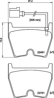 HELLA PAGID 8DB 355 025-171 - Komplet Pločica, disk-kočnica www.molydon.hr