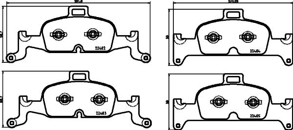 HELLA PAGID 8DB 355 025-811 - Komplet Pločica, disk-kočnica www.molydon.hr